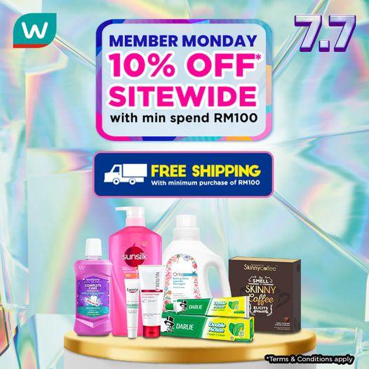 11 Jul 2022 Onward: Watsons Online Member Monday Promo ...