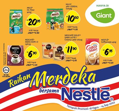 18 Aug-14 Sep 2022: Giant Nestle Merdeka Promotion - EverydayOnSales.com