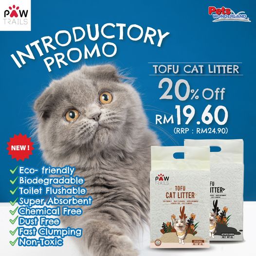 paw trails tofu cat litter