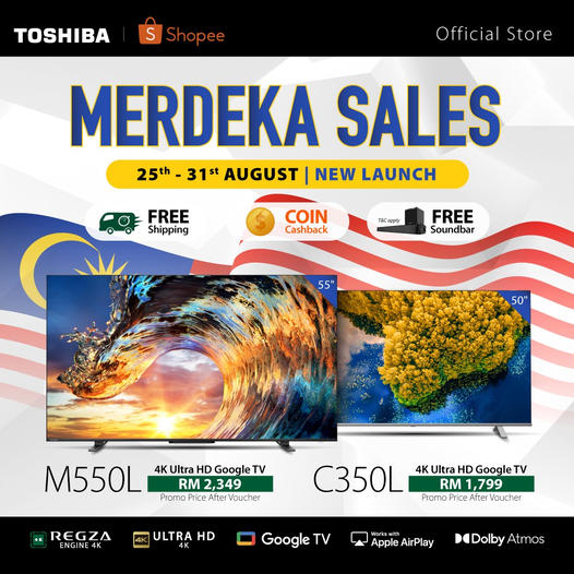 25-31 Aug 2022: Toshiba Merdeka Sale on Shopee - EverydayOnSales.com