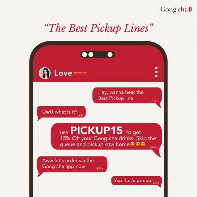 Now till 31 Oct 2022 Gong Cha Pick Up 15 OFF Promotion