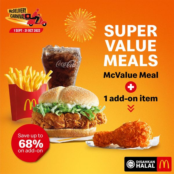 12 Sep 2022 Onward: Mcdonald's Super Value Meals Promo 