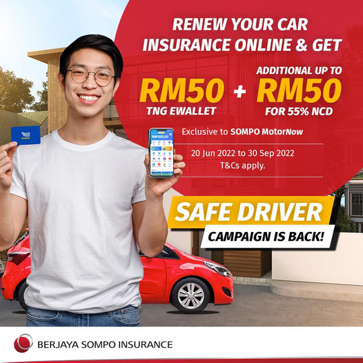 Now till 30 Sep 2022: SOMPO Safe Driver Campaign - EverydayOnSales.com