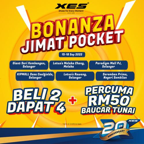 15-18 Sep 2022: XES Shoes Jimat Pocket Promotion - EverydayOnSales.com