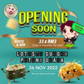 Empire-Sushi-Opening-Promotion-at-Lotuss-Sungai-Petani-Utara-350x350 - Food , Restaurant & Pub Kedah Promotions & Freebies Sushi 
