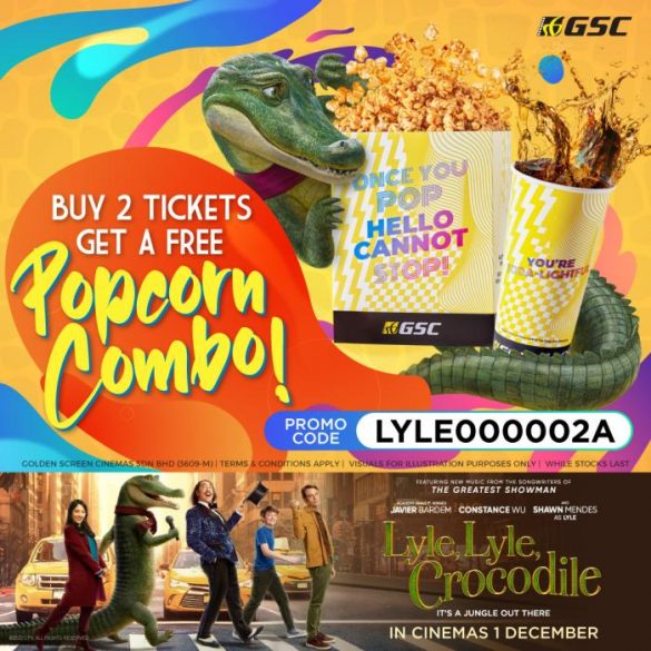 1 Dec 2022 Onward GSC Lyle Lyle Crocodile Free Popcorn Combo Promotion