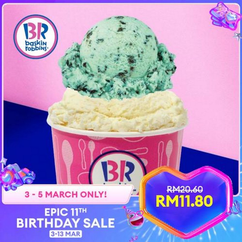 3-5 Mar 2023: Baskin Robbins Lazada 3.3 Sale - EverydayOnSales.com