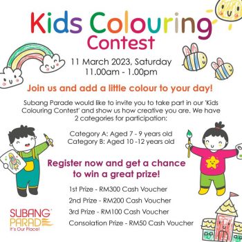 11 Mar 2023: Kid Colouring Contest at Subang Parade - EverydayOnSales.com