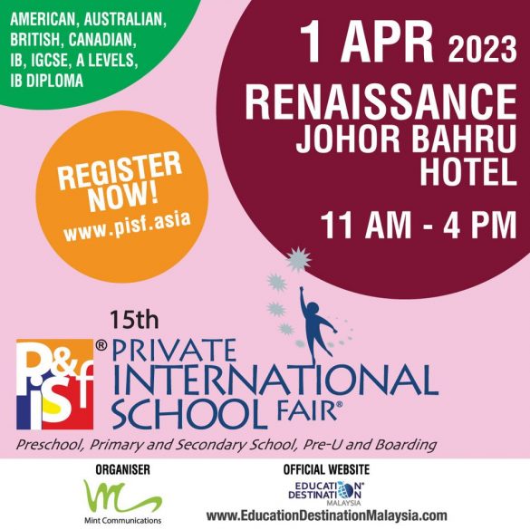 1 Apr 2023 Private & International School Fair at Renaissance Johor