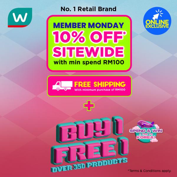 13 Mar 2023 Onward: Watsons Online Member Monday Promo ...