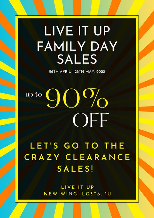 Live It Up Family Day Sales 