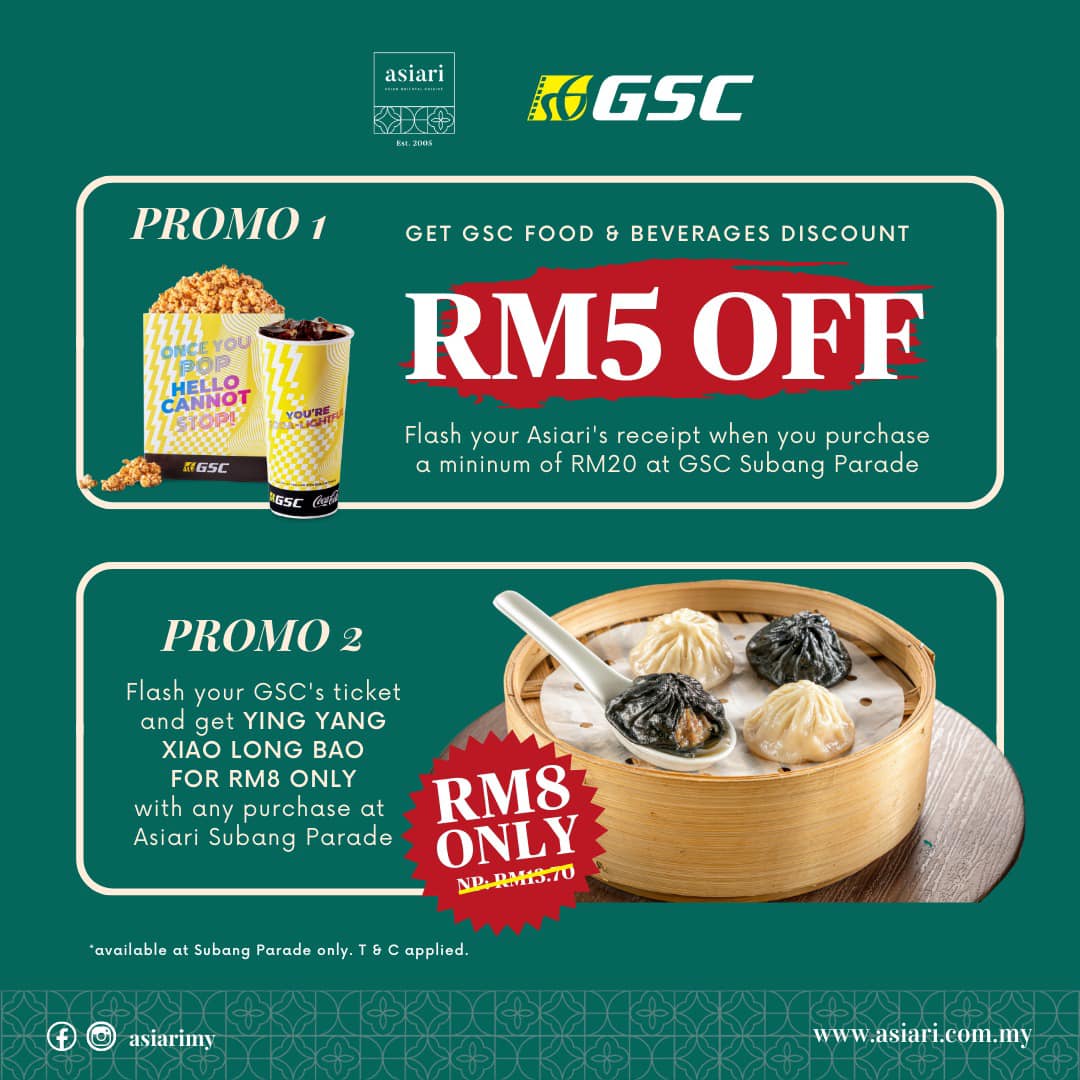 9 May 2023 Onward: GSC Asiari Promo at Subang Parade - EverydayOnSales.com