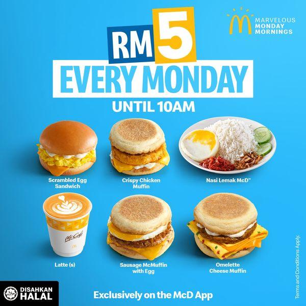 29 May 2023 Onward: McDonald's RM5 Monday Morning Promotion ...