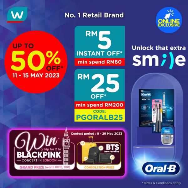 11-15 May 2023: Watsons ORAL-B Promotion - EverydayOnSales.com