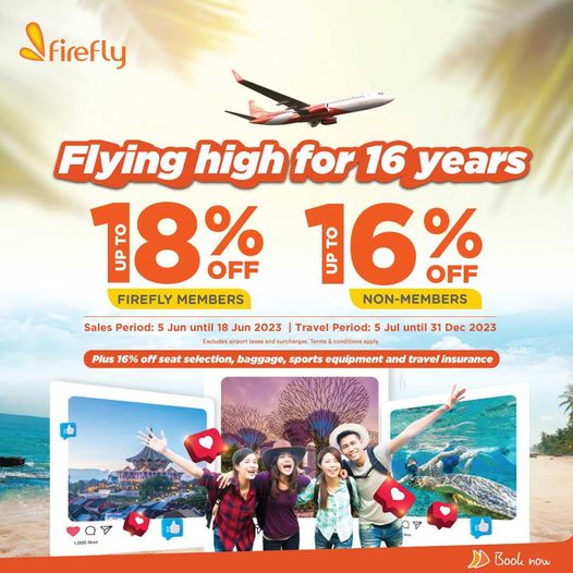 Now till 18 Jun 2023 Firefly Airlines Special Promo