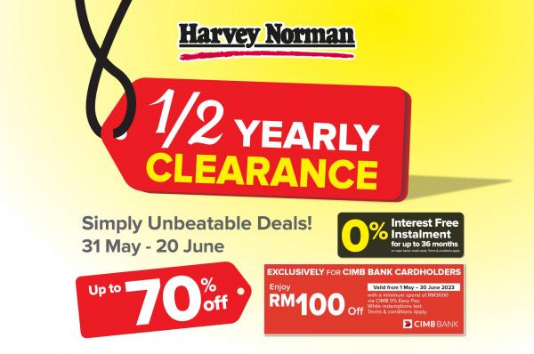 31 May-20 Jun 2023: Harvey Norman 1/2 Year Clearance Sale ...