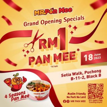 18 Jun 2023: MR PAN MEE Grand Opening Special - EverydayOnSales.com