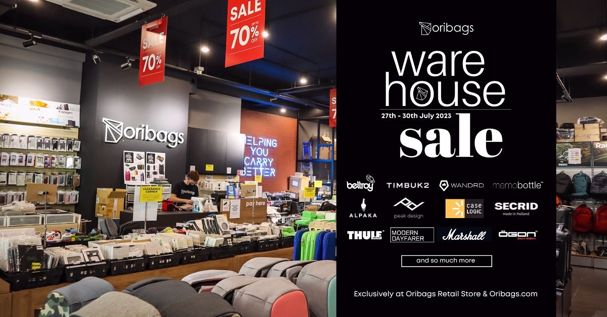 27 30 Jul 2023 Oribags Warehouse Sale Gear Up Clearance Up to 70