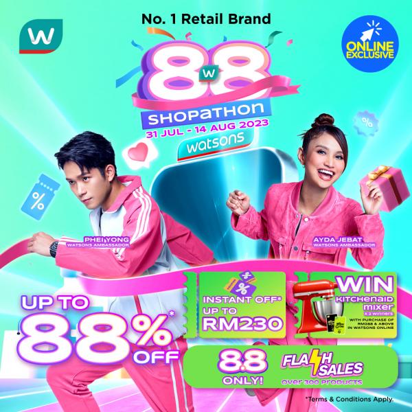 31 Jul-14 Aug 2023: Watsons 8.8 Sale - EverydayOnSales.com