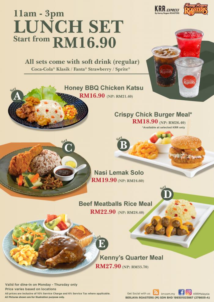 Kenny rogers shop roasters menu