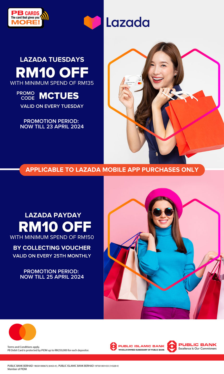 Now till 23 Apr 2024: Lazada Tuesdays & PayDay Deal with Public Bank ...