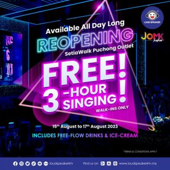 Loud-Speaker-ReOpening-Promo-at-SetiaWalk-Puchong-350x350 - Karaoke Movie & Music & Games Others Promotions & Freebies Selangor 