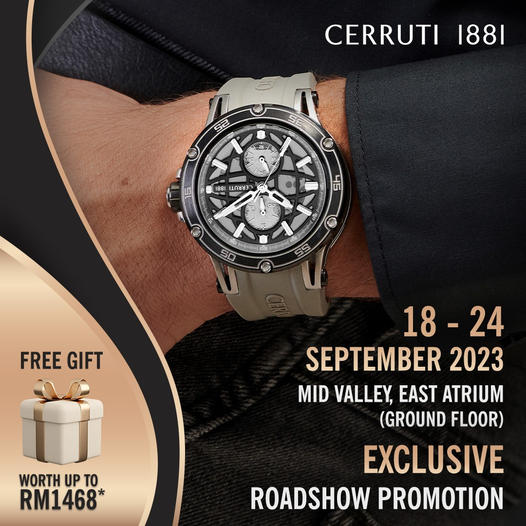 18 24 Sep 2023 Solar Time Cerruti 1881 Watches Roadshow Event at