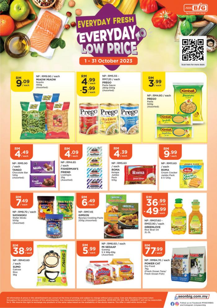 1-31 Oct 2023: Aeon Big Everyday Low Price Promotion - Everydayonsales.com