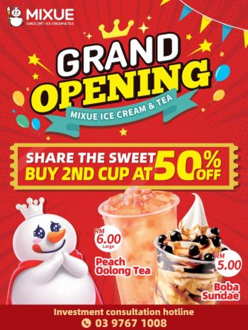 MIXUE-Grand-Opening-Promotion-at-Kepong-Metro-Prima-1-350x467 - Beverages Food , Restaurant & Pub Kuala Lumpur Promotions & Freebies Selangor 