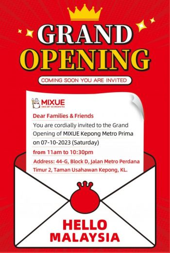 MIXUE-Grand-Opening-Promotion-at-Kepong-Metro-Prima-350x519 - Beverages Food , Restaurant & Pub Kuala Lumpur Promotions & Freebies Selangor 