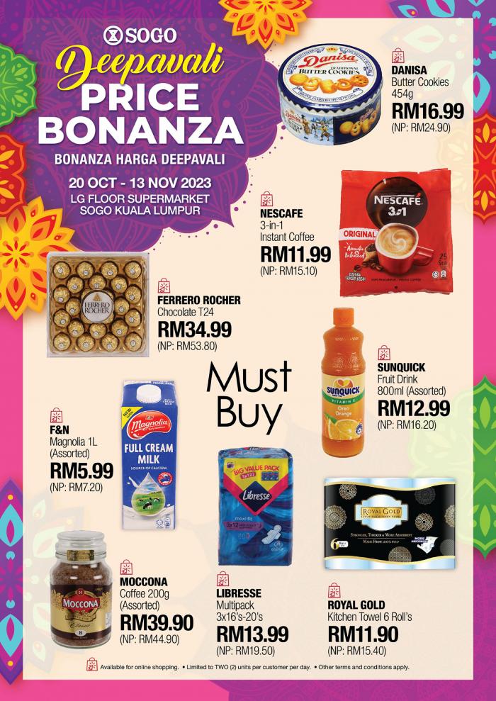 20 Oct-13 Nov 2023: SOGO Supermarket Deepavali Price Bonanza Promotion ...