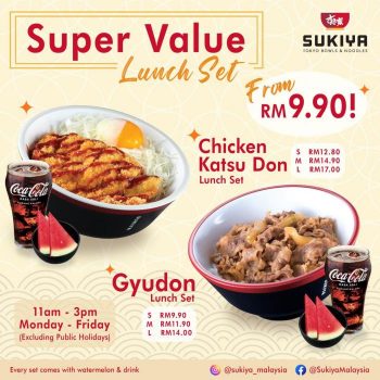 11 Oct 2023 Onward: Sukiya Super Value Lunch Set Promotion 