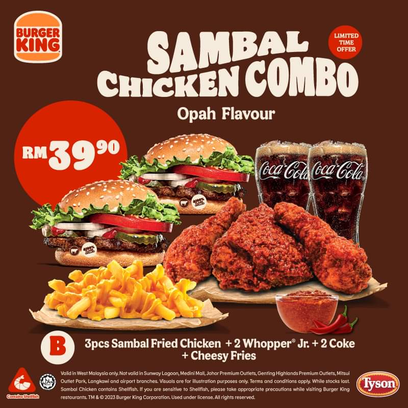 28 Dec 2023 Onward: Burger King Sambal Chicken Combo Promo ...