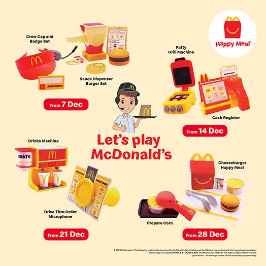 McDonalds FREE Lets Play McDonalds Happy Meal Toys 