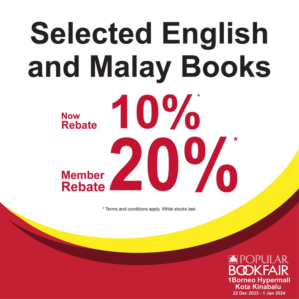 22 Dec 20231 Jan 2024 Popular Book Fair at 1Borneo Hypermall