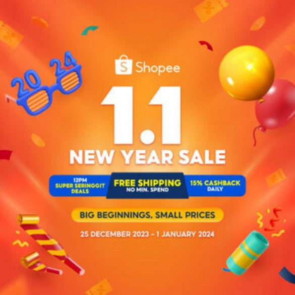 25 Dec 20231 Jan 2024 Shopee 1.1 New Year Sale 2024 Voucher Code