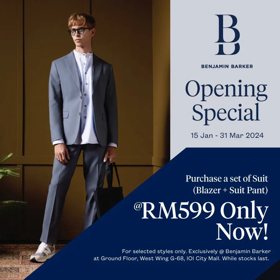 15 Jan 31 Mar 2024 Benjamin Barker Opening Special at IOI City