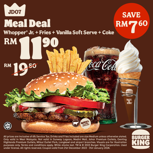 9 Jan 2025 Onward Burger King RM12 Coupon Deals