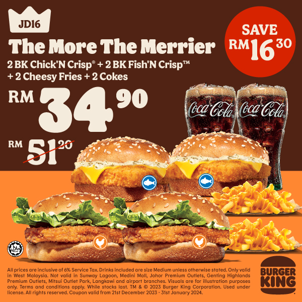 2 Jan 2024 Onward Burger King Special Deal