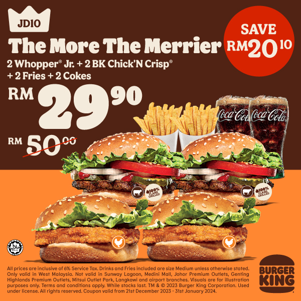 2 Jan 2024 Onward Burger King Special Deal