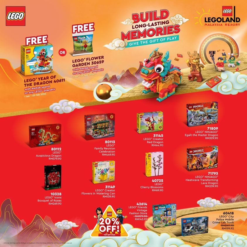 5 Jan 2024 Onward LEGOLAND Lunar New Year LEGO Promotion