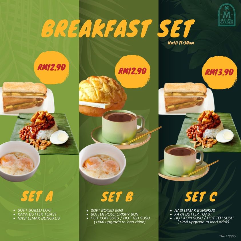 19 Jan 2024 Onward Malaya Garden Breakfast Set Deal   Malaya Garden Breakfast Set Deal 