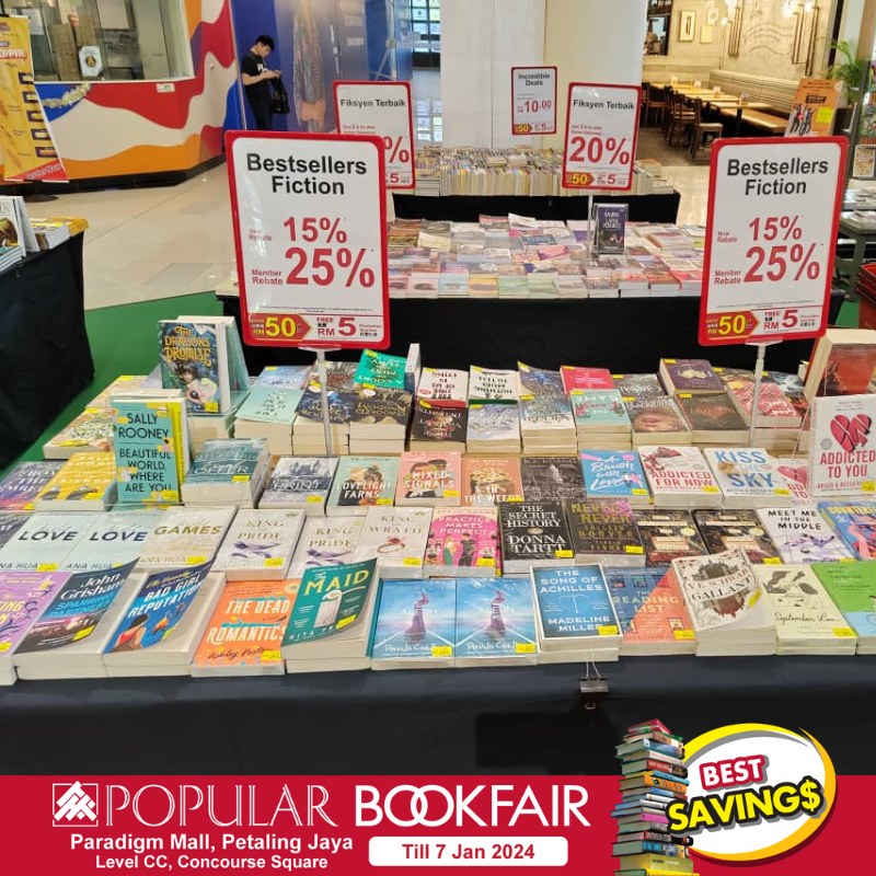 Now till 7 Jan 2024 Popular Book Fair at Paradigm Mall, PJ