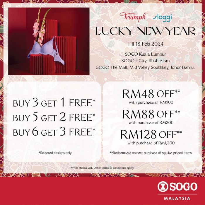 SOGO Malaysia - Wrap yourself in festive comfort! Explore Triumph's latest  bra collection and enjoy fantastic deals during our Member's Day Sale from  now till 1 January 2024, @ all SOGO stores!