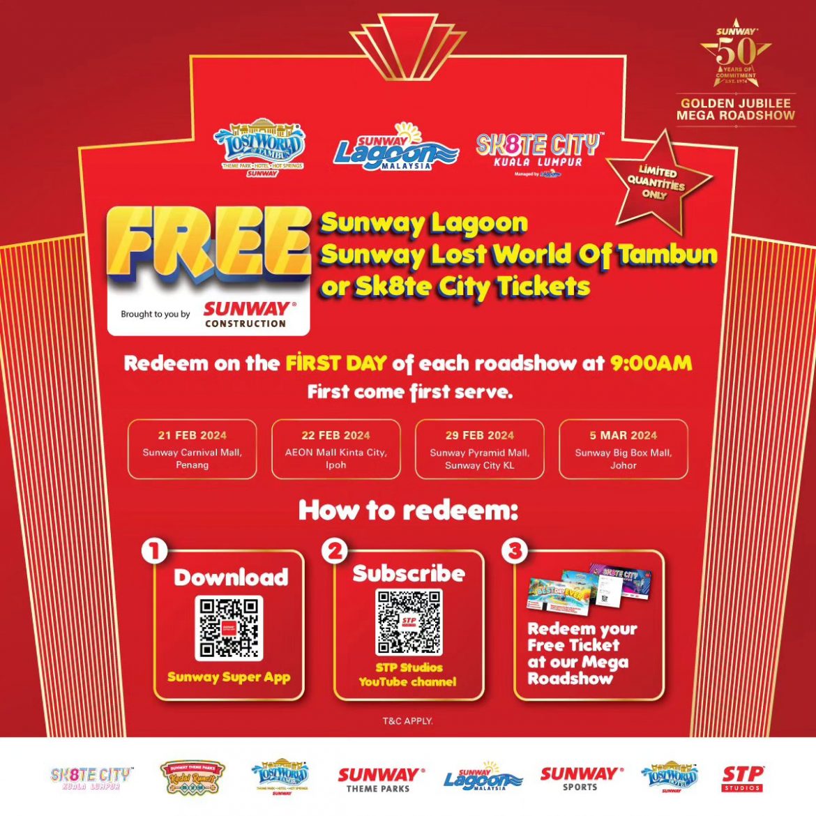 21 Feb10 Mar 2024 Sunway Lagoon Theme Park's Annual Pass RM198 New