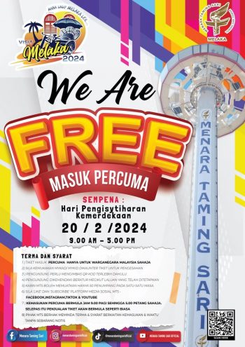 Taming-Sari-Tower-Melaka-Free-entry-350x495 - Melaka Promotions & Freebies Sports,Leisure & Travel 