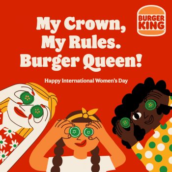 Burger-King-International-Womens-Day-Special-350x350 - Burger Food , Restaurant & Pub Johor Kedah Kelantan Kuala Lumpur Melaka Negeri Sembilan Pahang Penang Perak Perlis Promotions & Freebies Putrajaya Sabah Sarawak Selangor Terengganu 