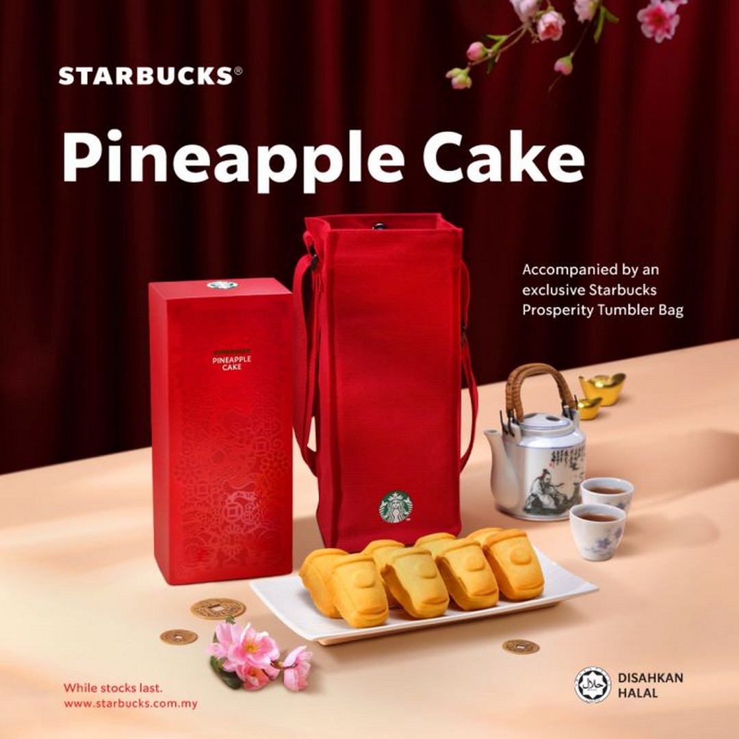 8 January 2025 onwards Starbucks Pineapple Cake for Chinese New Year