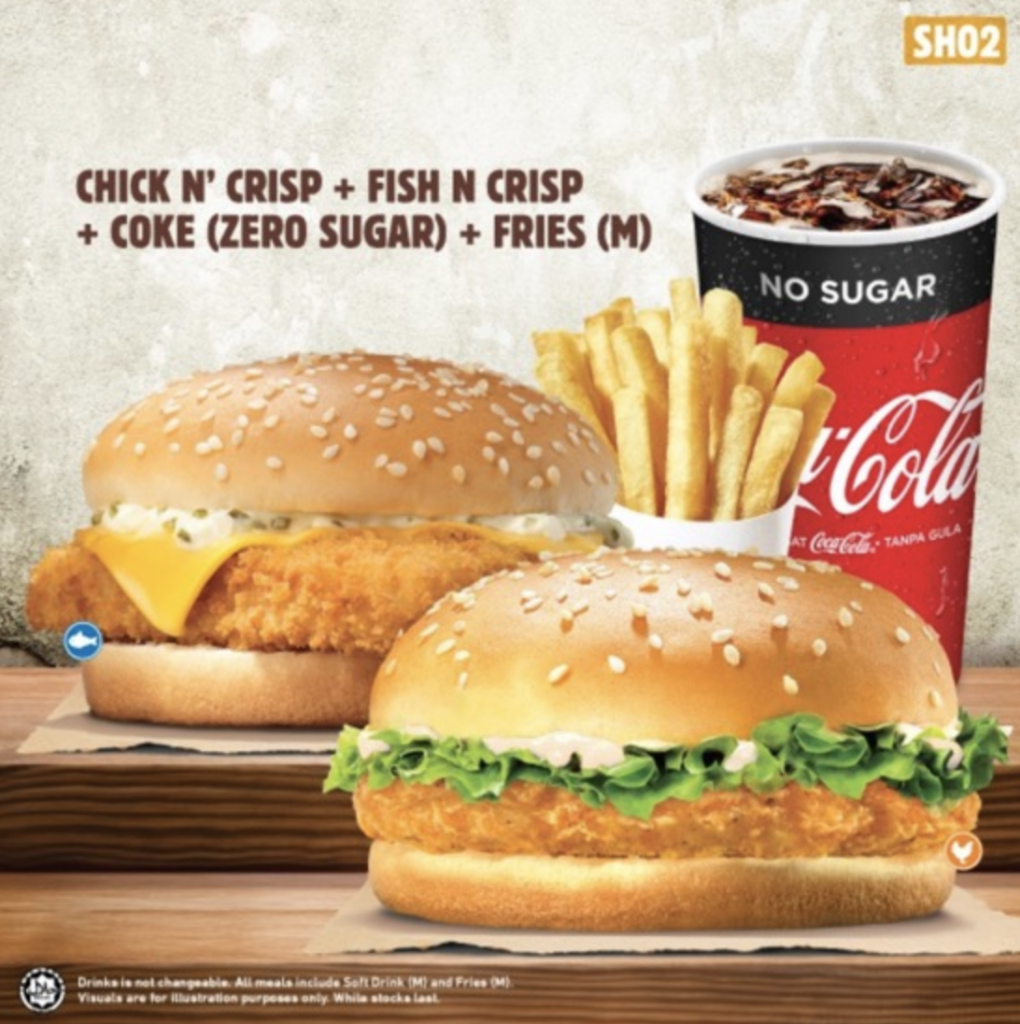 Burger King PromotionJust RM9.90 for 2 Burgers, Fries and a Drink