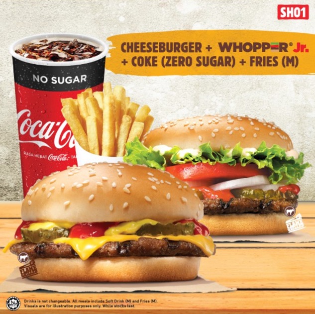 Burger King PromotionJust RM9.90 for 2 Burgers, Fries and a Drink